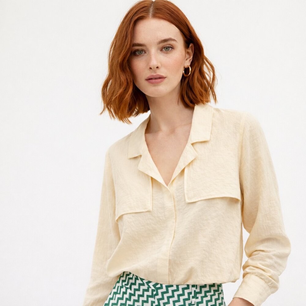 NWT Mango Utility Ivory OVERSIZED Raglan Blouse XS